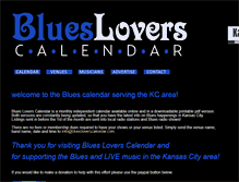 Tablet Screenshot of bluesloverscalendar.com